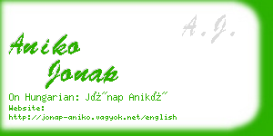 aniko jonap business card